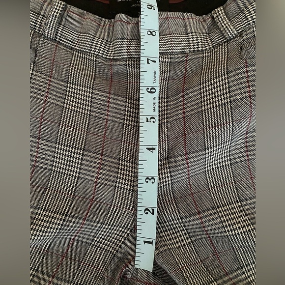 BANANA REPUBLIC Womens Size 2 Plaid Pants Jackson Fit Black Grey Red Trousers - Picture 11 of 12